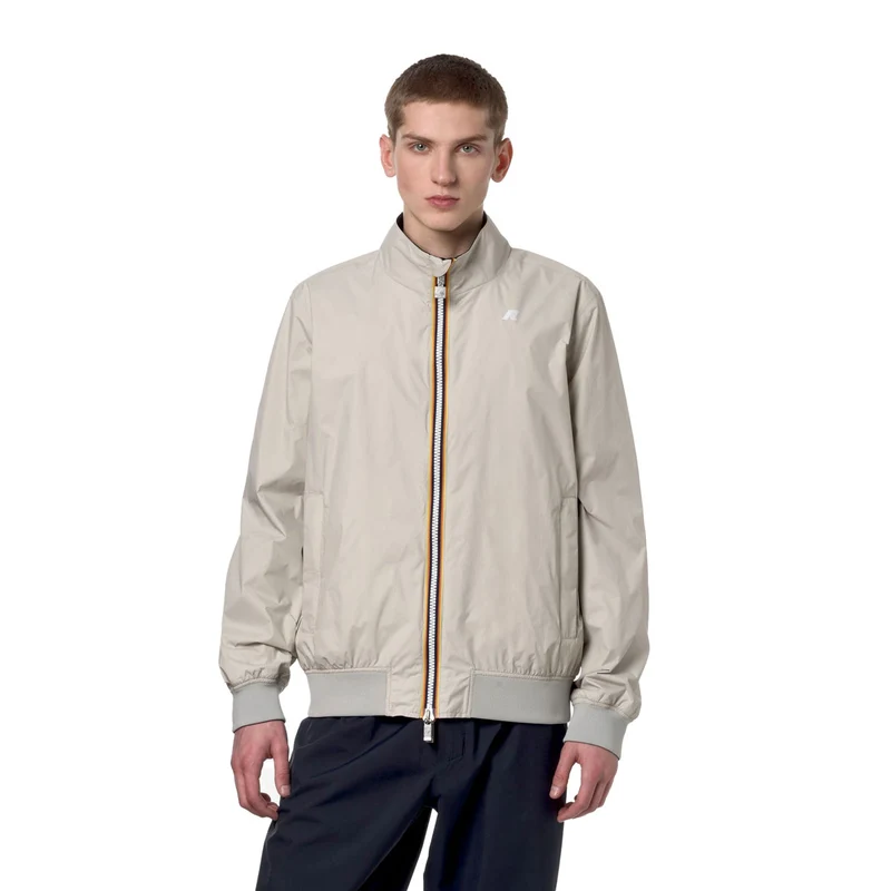 Giacca Uomo K-Way Arsene Plus 2 Reversibile Beige Blu M