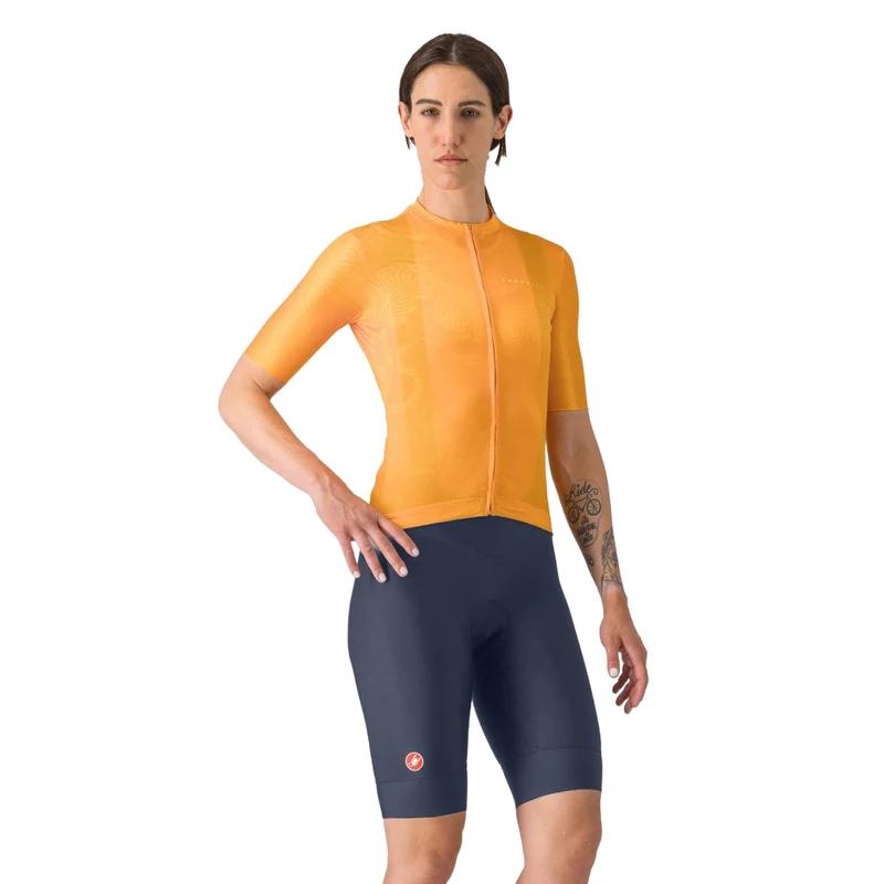 Castelli Prima 2 DT Womens Bib Short Twilight Blue Hibiscus / S