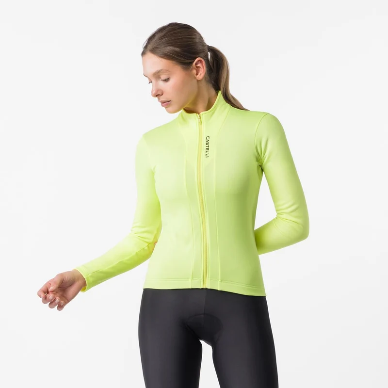 Maglia CASTELLI SINERGIA 3 FZ a maniche lunghe da donna gialla L