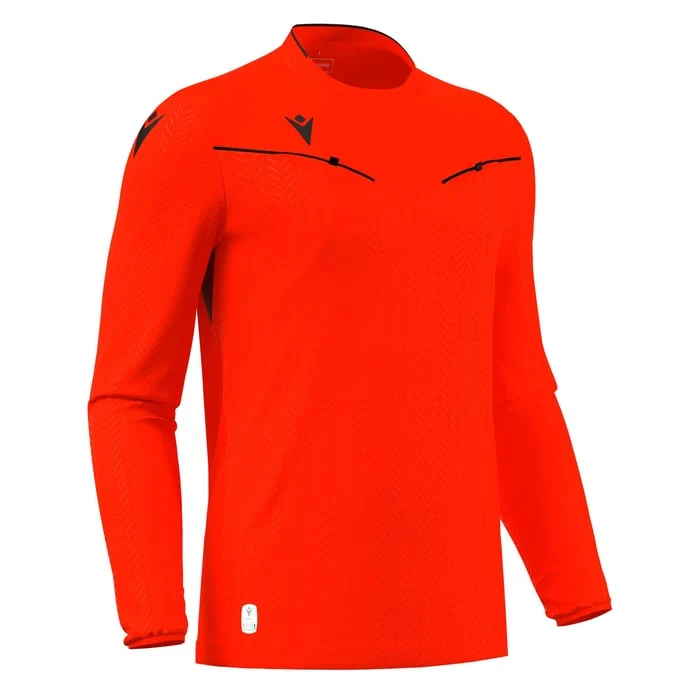 Macron Ponnet Eco Referee Long Sleeve Shirt Neon Red / 3XL