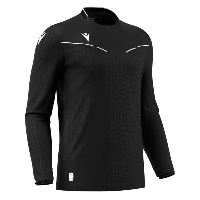 Macron Ponnet Eco Referee Long Sleeve Shirt Black / XXL