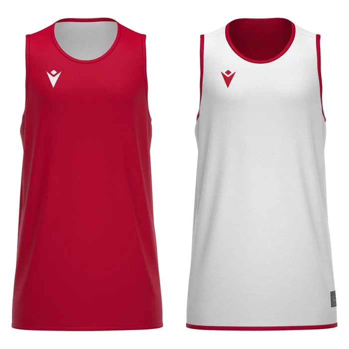 Macron X500 Reversible Basketball Shirt Red / XXS