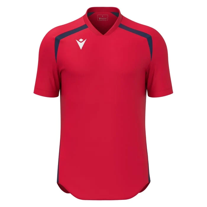 Macron Wyrm Short Sleeve Shirt Red/Navy / S