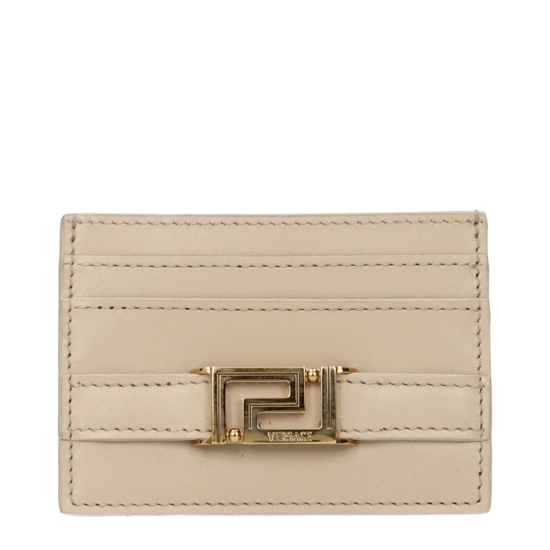 Versace Beige Leather Cardholder