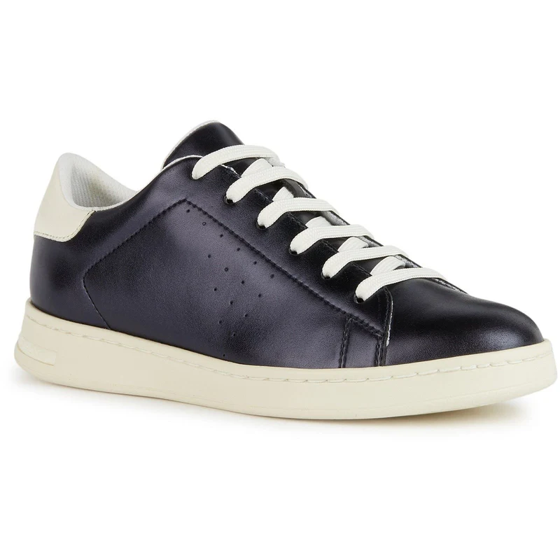 Geox D Jaysen B Leather Women's Dark Jeans/Optic White Sneakers UK 3 / EU 36 / US 6