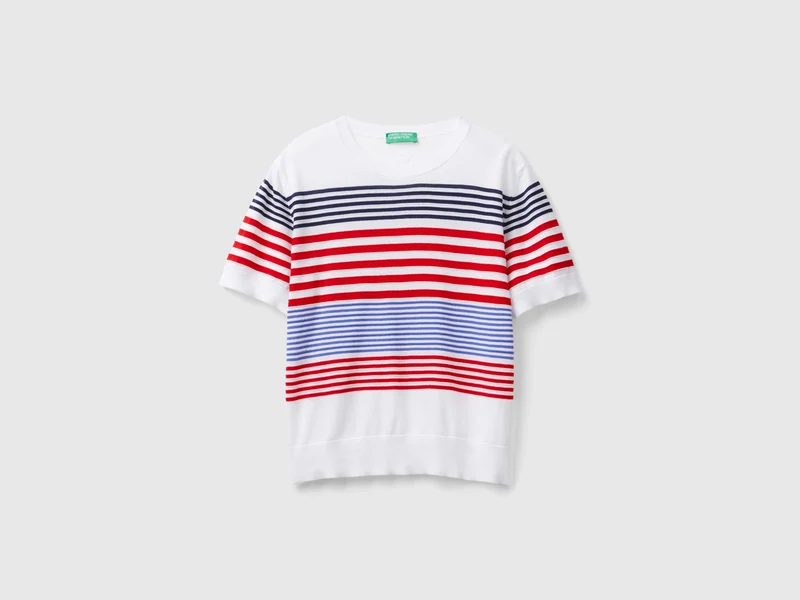 Maglia manica corta a righe XL