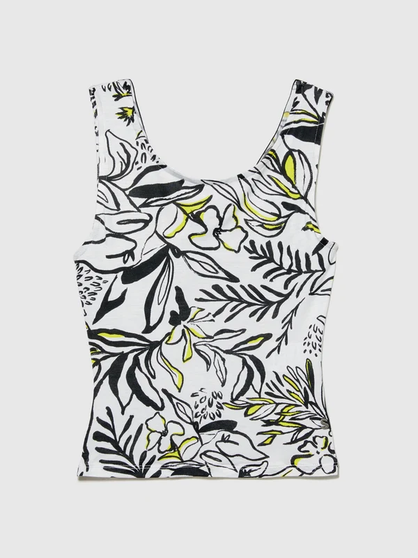 Top stampato con incrocio XL