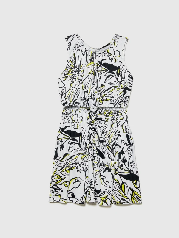 Vestito stampato con annodo M
