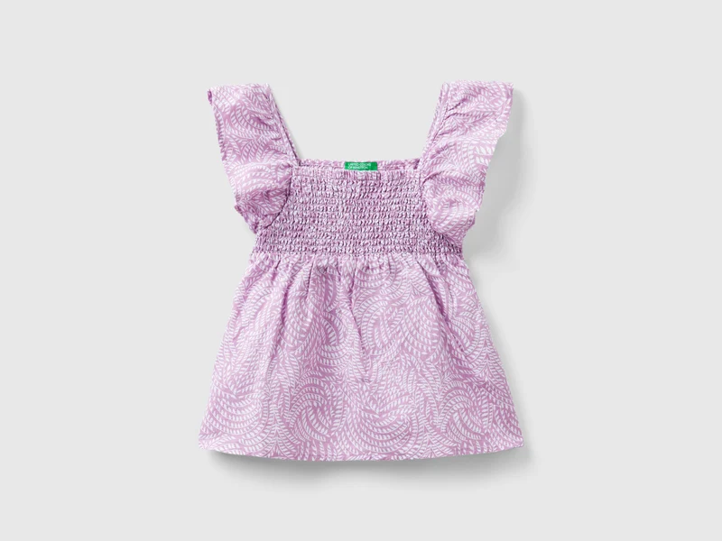 Blusa fantasia in misto lino S