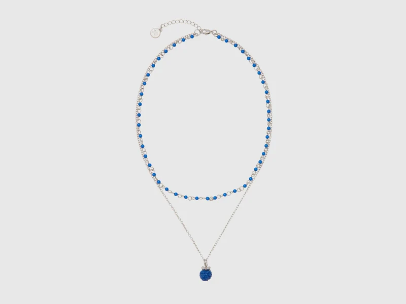 Collana doppio filo con pendente mora ST
