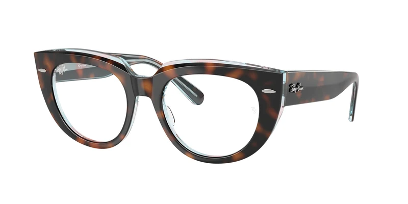 Ray-Ban 0RX5586 DOREEN 50mm / 8401 - Dark Havana On Multicolor / Clear