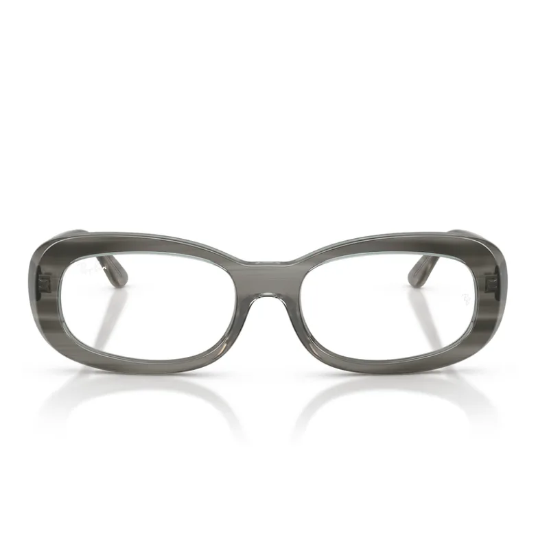 Armação para Óculos de Grau Feminina Ray-Ban RX2221V Cinza Listrado