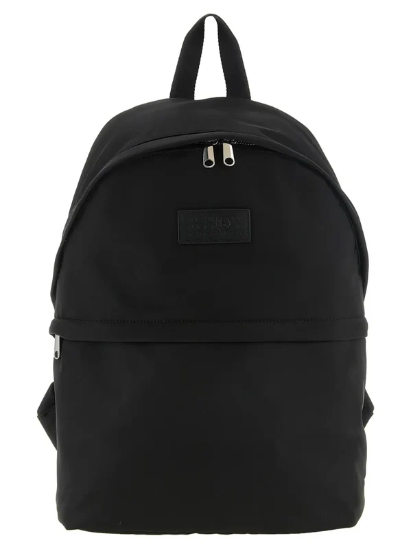 MM6 Maison Margiela Black Polyamide Backpack