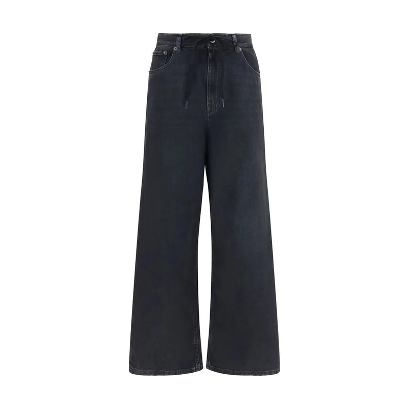 MM6 Black Cotton Relaxed Fit Jeans 27