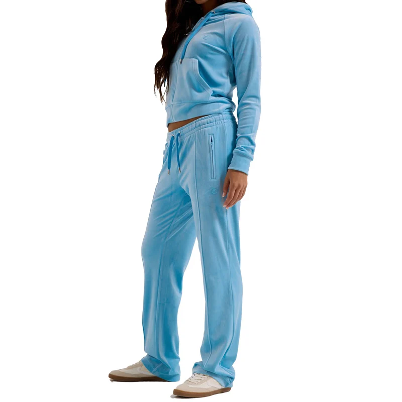 Pantalone Donna Juicy Couture Tina Velluto Azzurro XXS