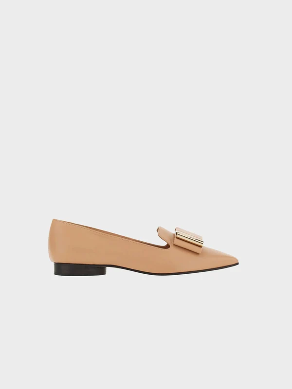 Ferragamo - Women's Double-Bow Loafer Beige / 11