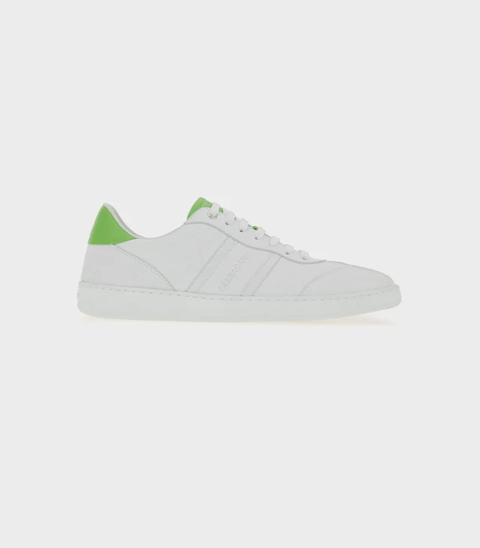 Ferragamo - Men's Low Sneaker With Signature White 1 / 8