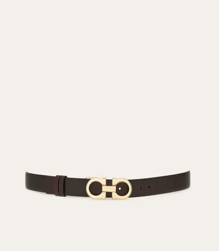 Ferragamo - Women's Adjustable And Reversible Gancini Belt Brown / 95