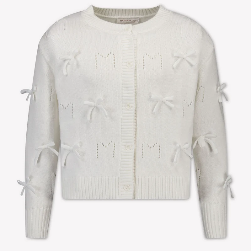 MonnaLisa Kinder Meisjes Vest In Off White 12 Jaar