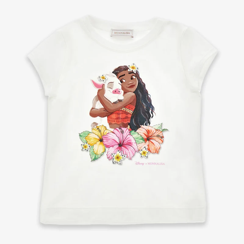 MonnaLisa Kinder Meisjes T-Shirt In Wit 7 Jaar