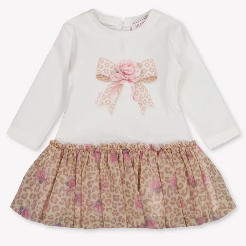 MonnaLisa Baby Meisjes Jurk In Off White 24 Maanden