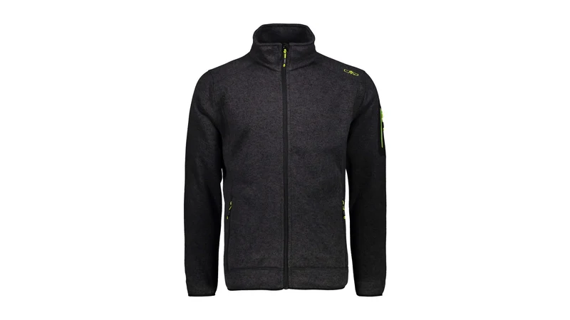CMP Man Jacket Herren Strick NERO MEL.-ANTRACITE / 56