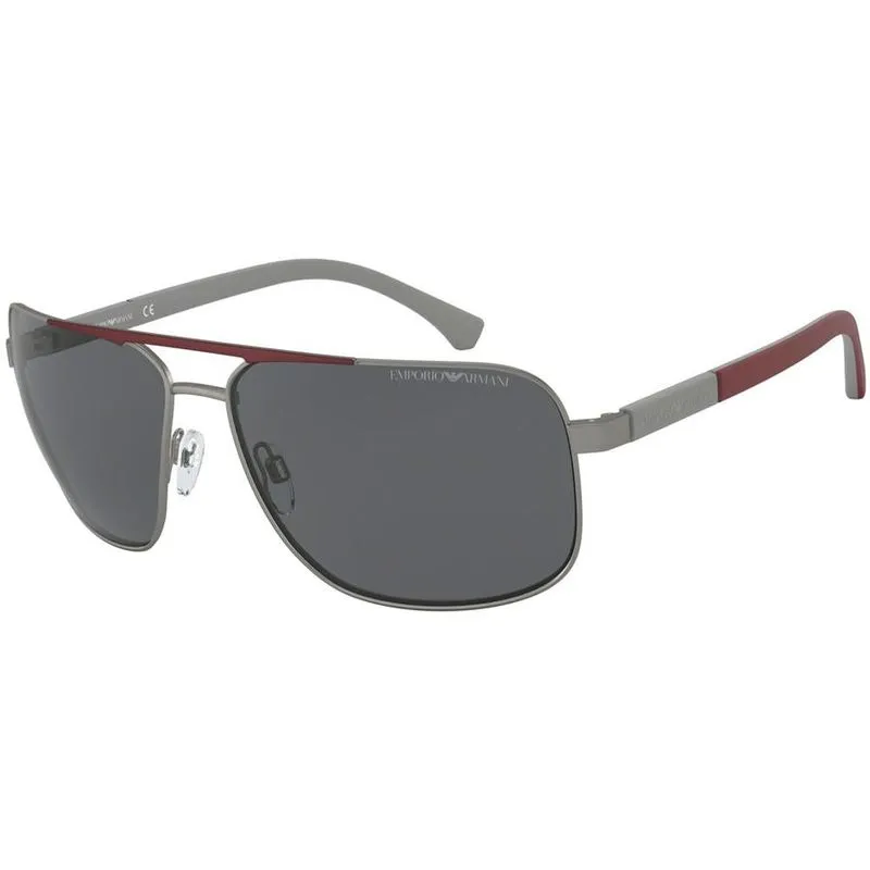 Óculos de Sol Emporio Armani EA2084 300387/63 Cinza Fosco/Bordô Fosco
