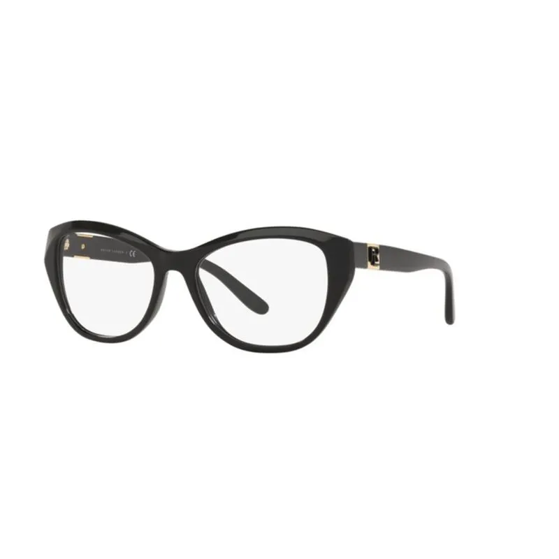 Armação Óculos Ralph Lauren Rl6187 5001 54 Preto Brilho - Preto - 54
