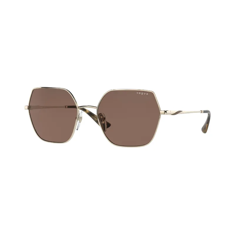 Óculos Solar Vogue Vo4207s 848/73 54 Dourado Brilho Lente Marrom - Dourado