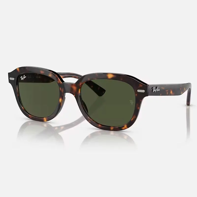 Óculos de Sol Unissex Ray-Ban Quadrado RB4398 cor Havana/Verde