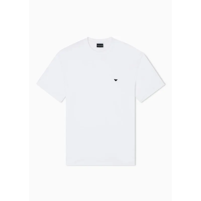 Camiseta em Jersey com Bordado Essential Off White - XS