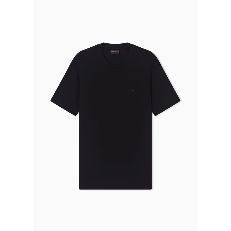 Camiseta Essential em Lã com Tricô Liso Preto - XL