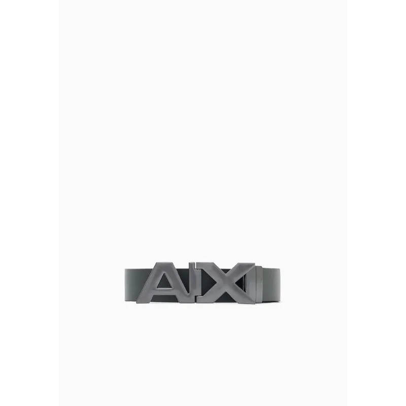 Cinto em Couro com Placa Preto - 30 EU - 75 CM BR