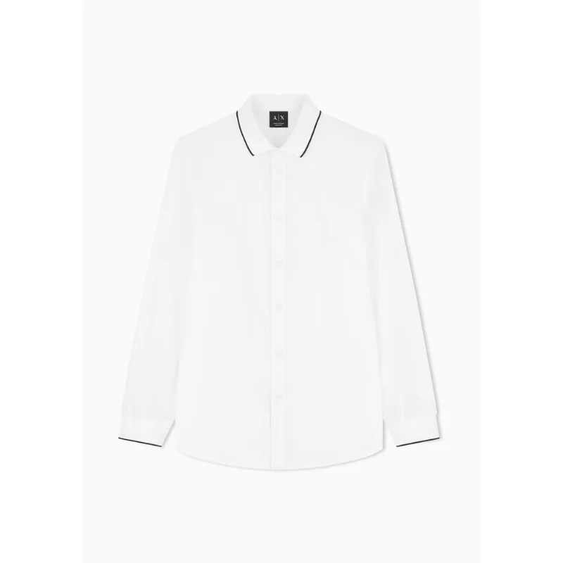 Camisa Regular Fit em Algodão Popeline Off White - S