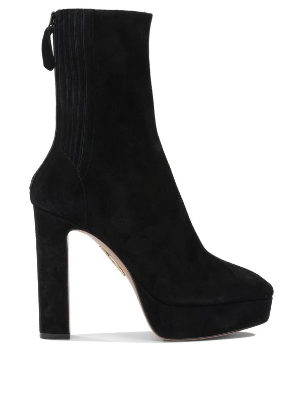 Aquazzura "Martine 110 Mm" Ankle Boots With Zipper 37
