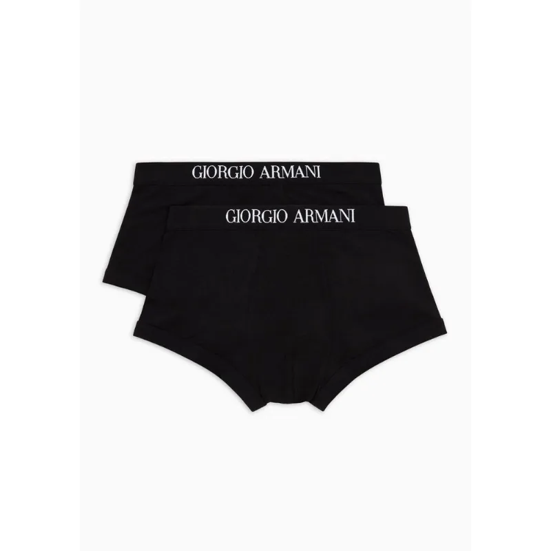 Kit 2 Cuecas Boxer em Algodão Stretch Preto - 50 IT - 44 BR