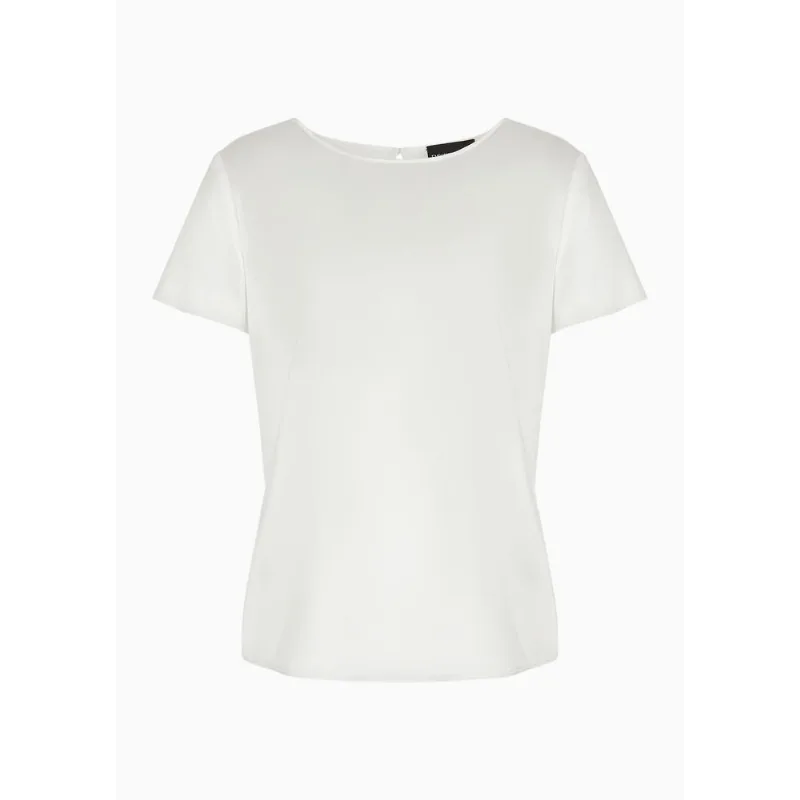 Blusa em Cetim de Seda Branco - 42 EU - 40 BR
