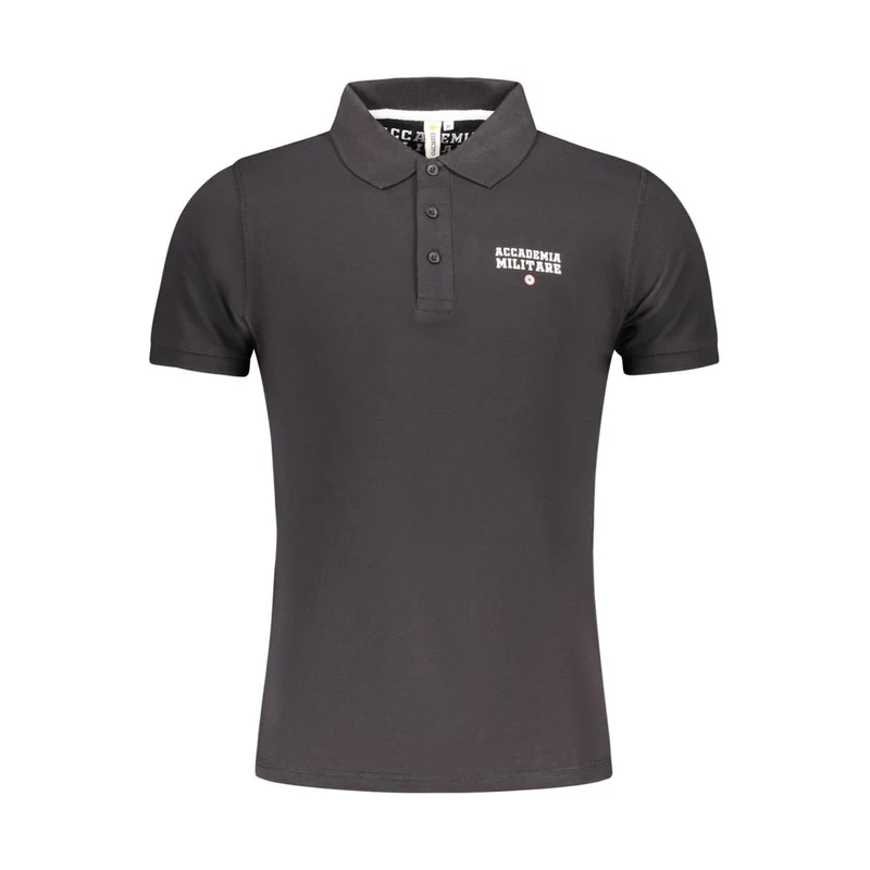 Accademia Militare Black Cotton Men Polo S
