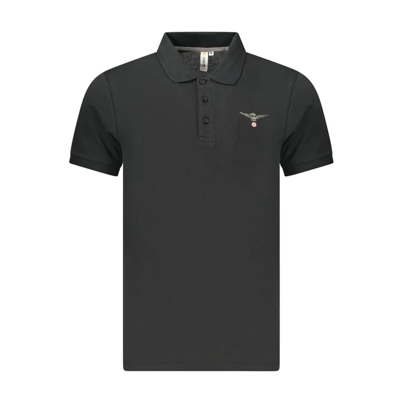 Accademia Militare Black Cotton Men's Polo Shirt XL