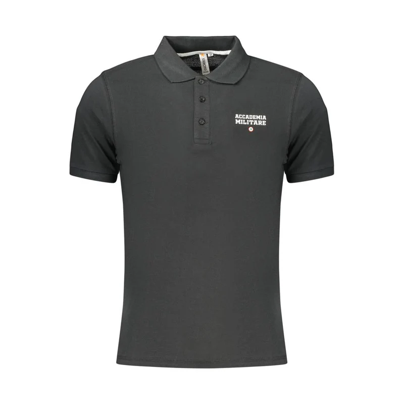 Accademia Militare Black Cotton Men's Polo Shirt XL