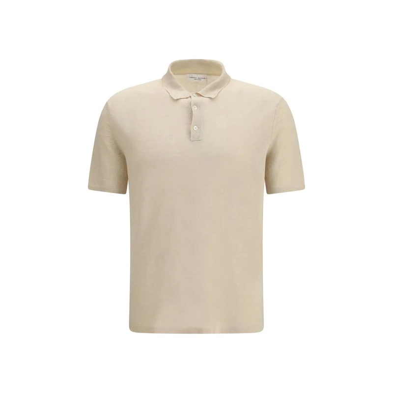 Roberto Collina Beige Linen Polo Shirt IT46 | S