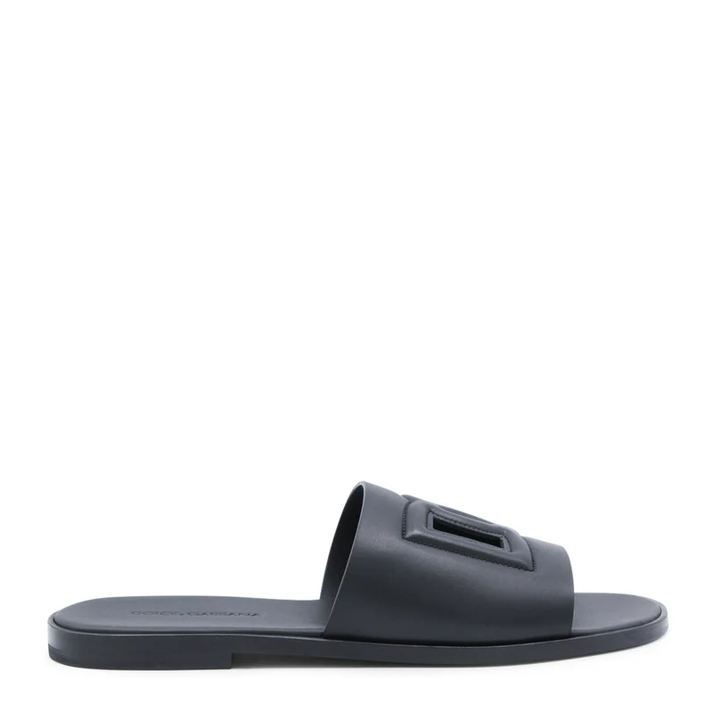 Leather Slide with Logo IT - 41