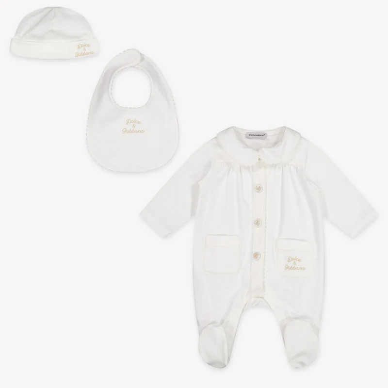 Dolce & Gabbana Baby Meisjes Boxpakje In Off White 3/6