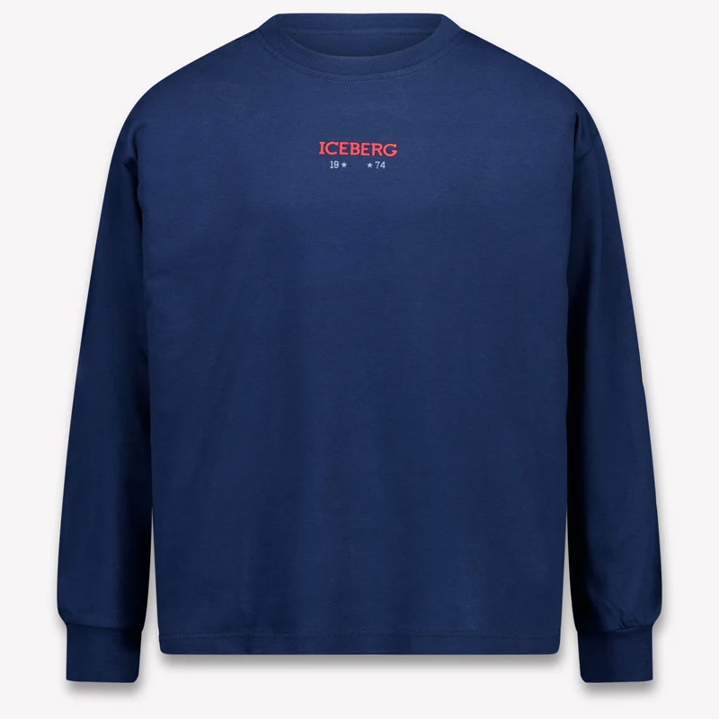 Iceberg Kinder Jongens T-Shirt In Navy 4 Jaar