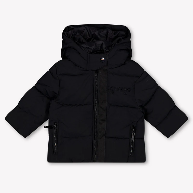 Iceberg Baby Jongens Winterjas In Zwart 68 - 6 Maanden