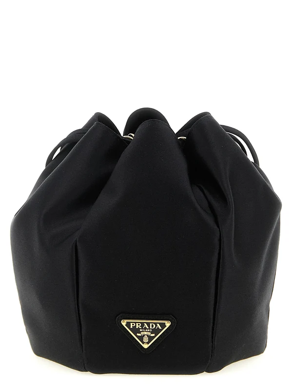 Prada Black Viscose Shoulder Bag