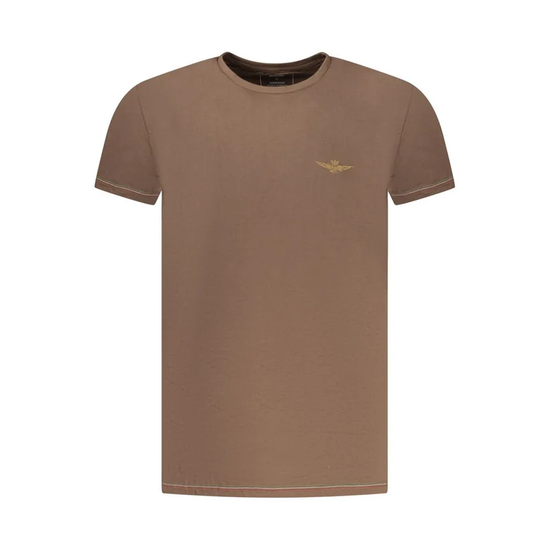 Aeronautica Militare Marrone Cotton Men T-Shirt L