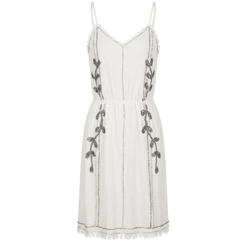 Trussardi Jeans White Cotton Women Dress IT40|S