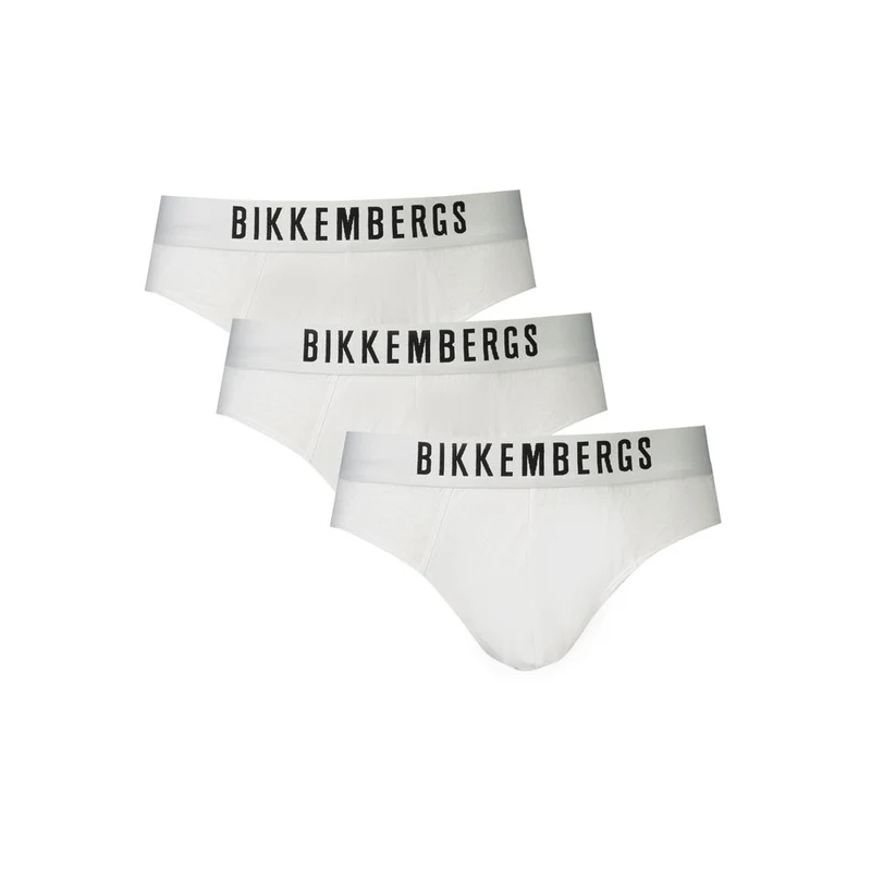 Bikkembergs White Polyester Men's Underwear Slip XL