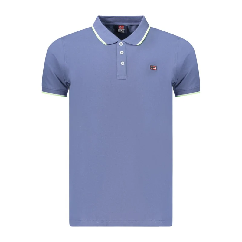 Norway 1963 Blue Cotton Men's Polo Shirt XL